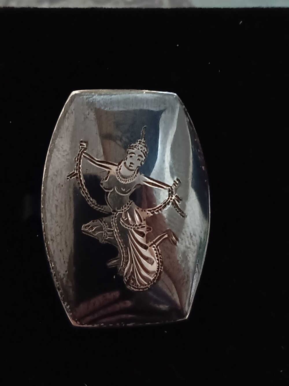 Sterling Siam Dancer Motif Statement Ring